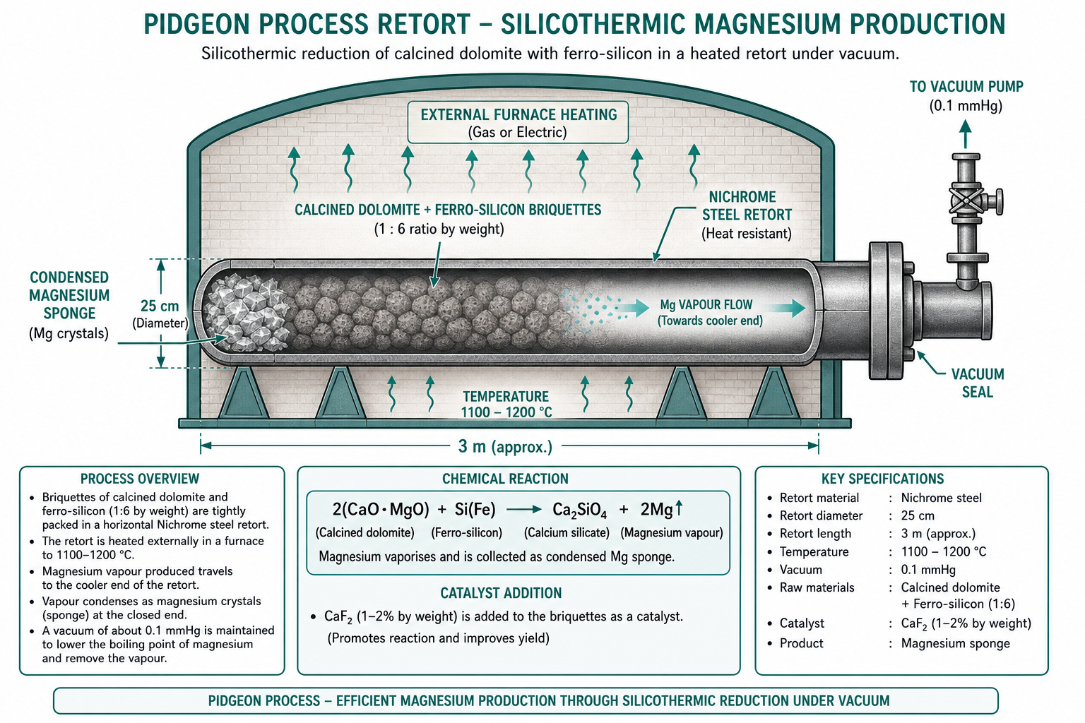 Pidgeon Process Retort