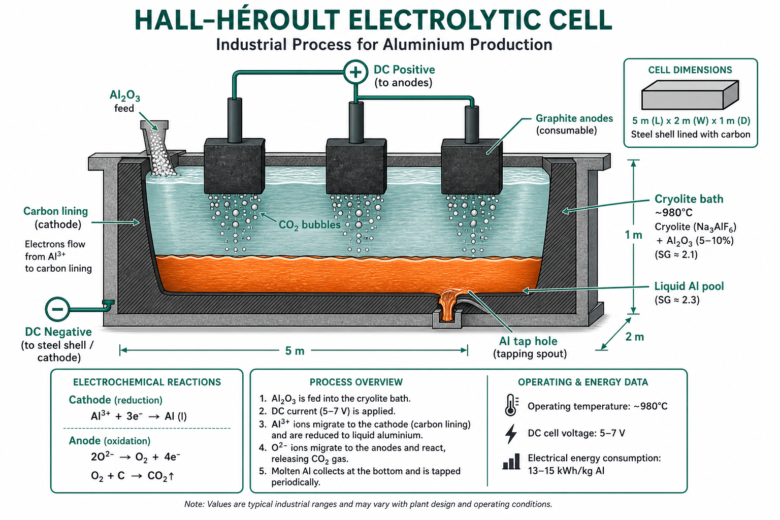Al Electrolytic Reduction Cell