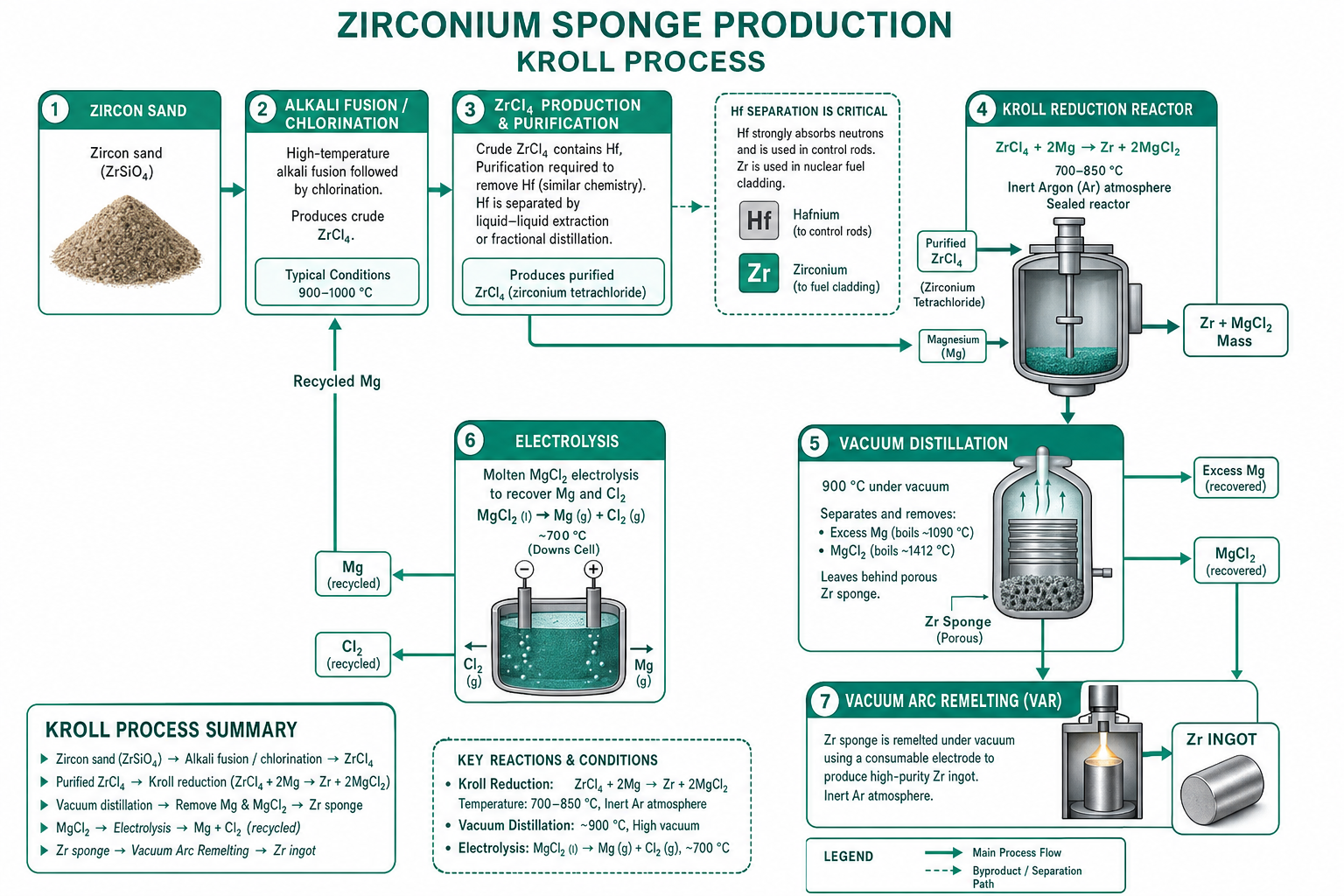 Zirconium Sponge Production